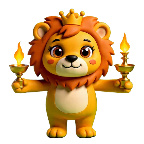 The Lion offers two lit lamps